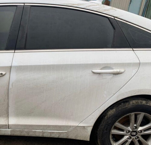 Дверь Hyundai Sonata LF 2014-2017 задняя левая белая USA (Америка)