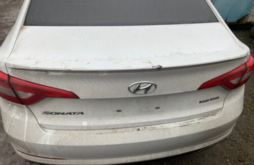 Крышка багажника Hyundai Sonata LF 2014-17 белая — изображение 3
