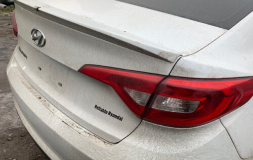 Крышка багажника Hyundai Sonata LF 2014-17 белая — изображение 2