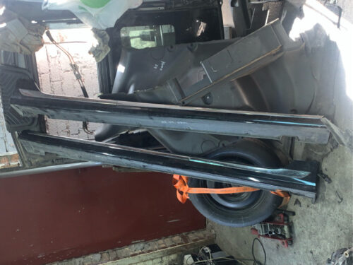 Накладка порога левая с хромом Hyundai Sonata LF hybrid 2014-17 — изображение 2