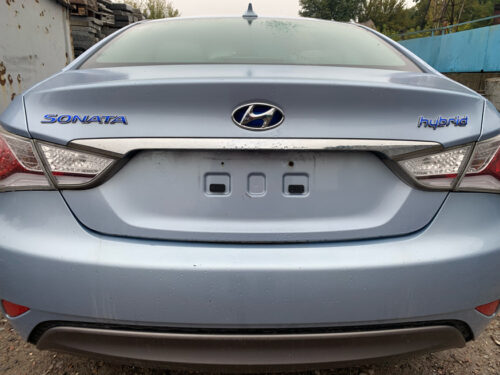 Крышка багажника ляда Hyundai Sonata YF + гибрид 2010-15 голубая — изображение 3