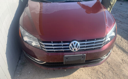 Капот Volkswagen Passat B7 2010-16 бордовый LQ3Z