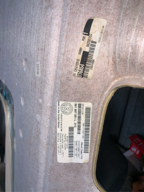 Обшивка потолка Passat b7 USA беж под люк 561-867-501-T-3Y3 — изображение 6