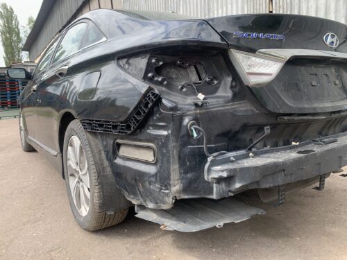 Крышка багажника Hyundai Sonata YF hybrid 2011-14 USA черная 49К — изображение 2